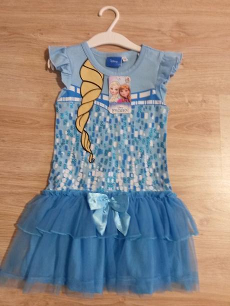 Šaty frozen s visačkou 98/104, disney,98