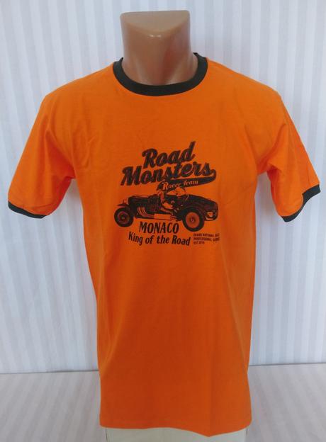 Pánske oranžové tričko road monster, fruit, m, m
