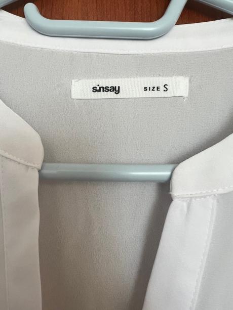 Biela blúzka - jedenkrát oblečená, sinsay,s