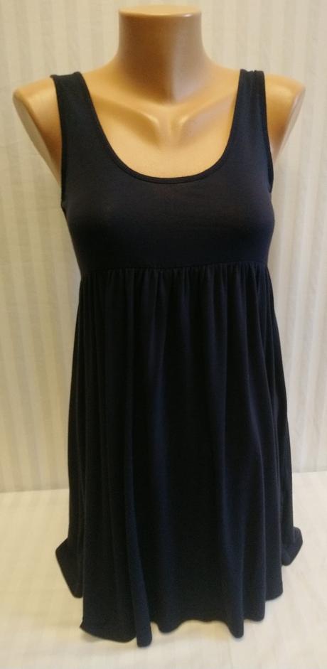 Dámsky čierno modrý topna ramienka, s