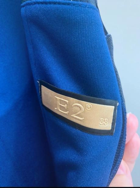 Tmavomodré krajkové šaty zn. ozeta, 38