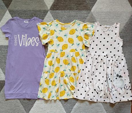 Krásne letné šaty 3ks, h&m,140