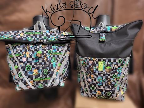 Batôžtek minecraft s mnohými reflexnymi pásmi zips, 