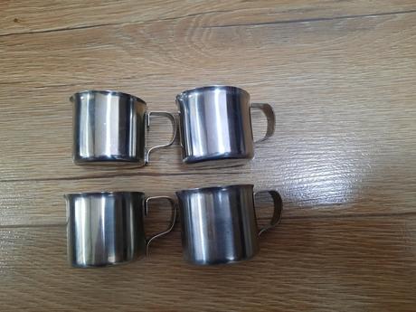 Nerezové mini hrnčeky na smotanu, 