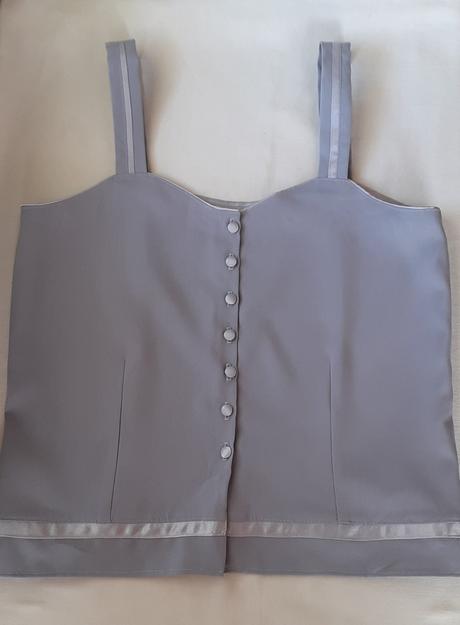 Elegantný top, svetlo sivý, m-l, m