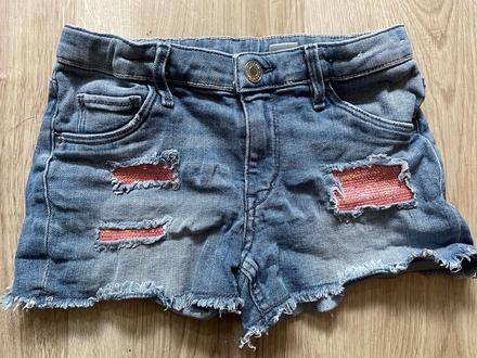 Šortky riflové 8-9 rokov, h&m,134