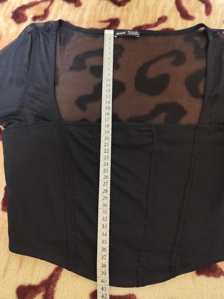 Elegantný čierny top bershka vel.s, ako nove, bershka,s
