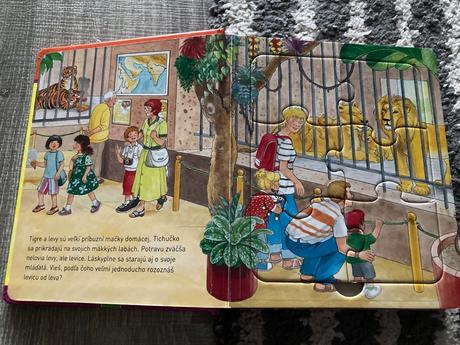Knižka s puzzle v zoo,