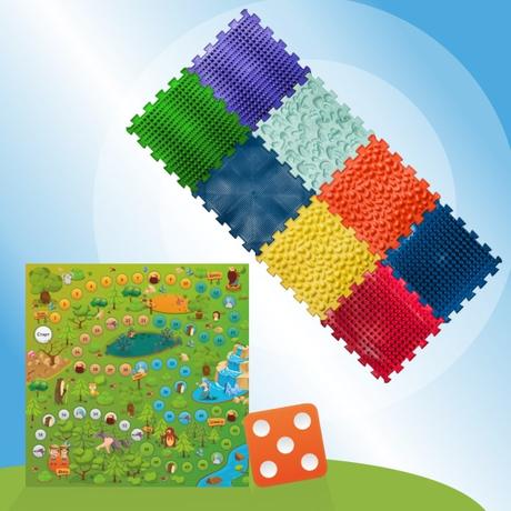 Ortek masážna ortopedická podložka puzzle "mix" 8,