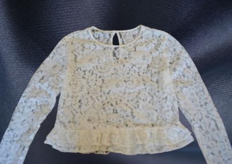 Zara, čipkovaný cropp top, veľ. s, zara,s