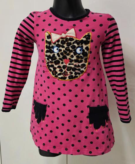 Tričko - tunika s mačičkou, lindex,110