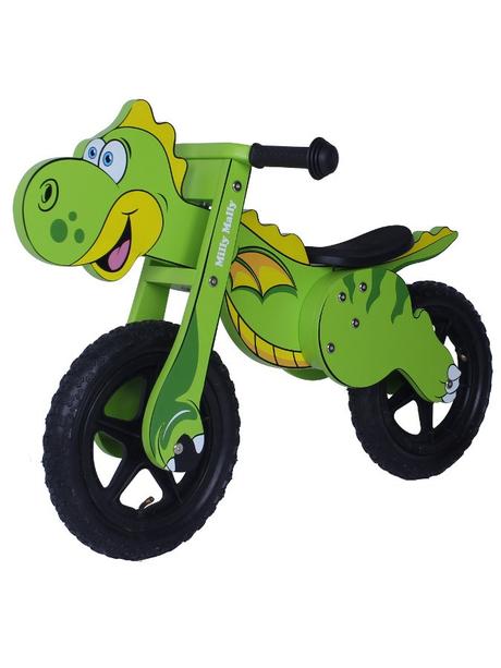 Detské drevené odrážadlo-bicykel dino,