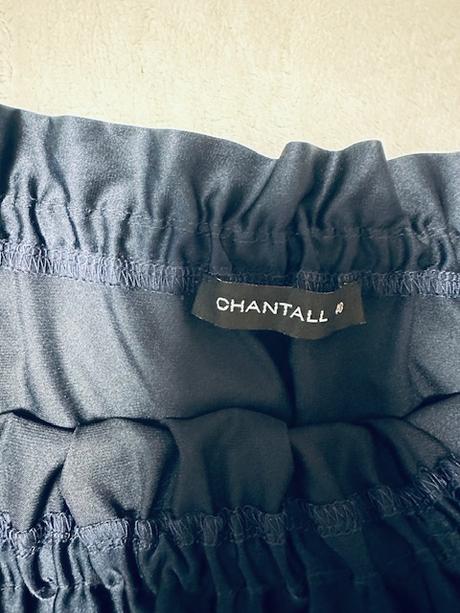 Tmavomodré saténové šaty zn. chantall originál, chantall,l / m