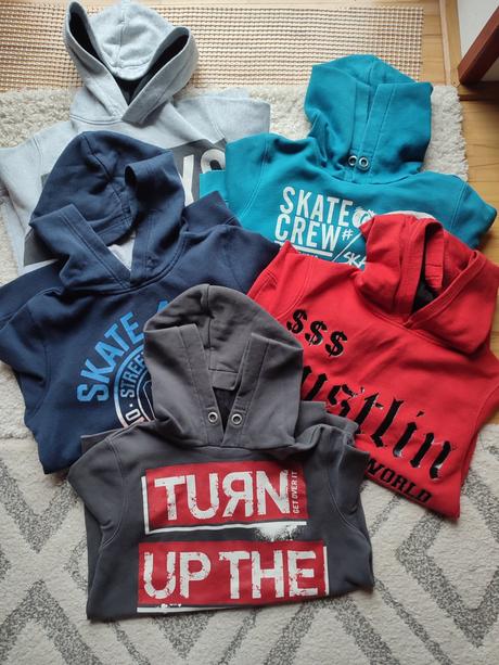 5x mikina  158/164, 158–170