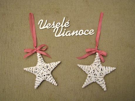 Vianočný nápis a dve hviezdy, 
