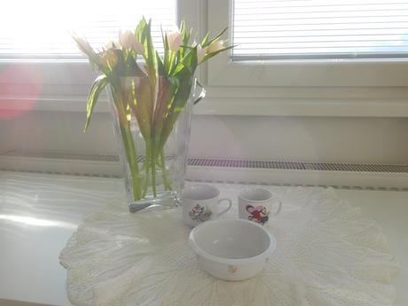 Hrnčeky detské+miska, porcelán, 