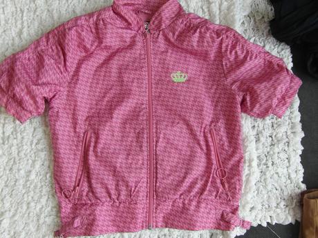 Ružová nepremokavá bundička adidas, s