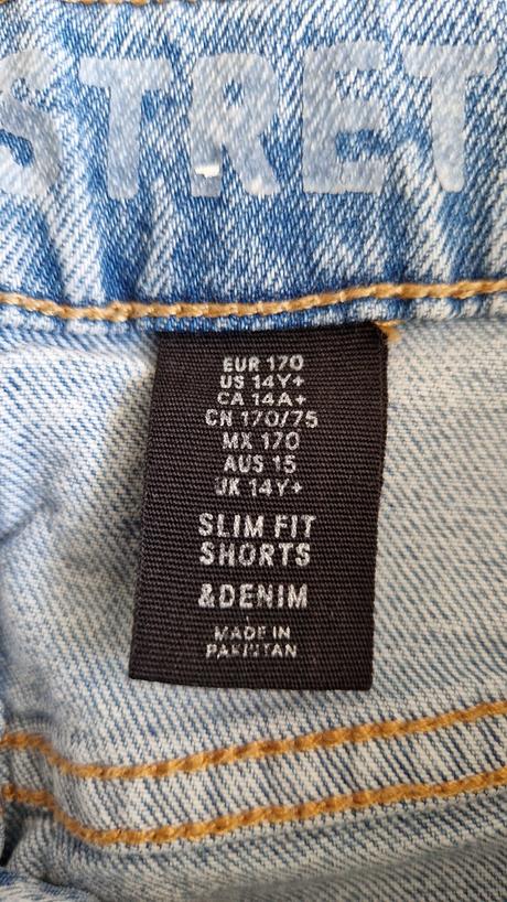 Rifľové šortky, h&m,170