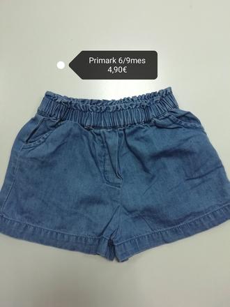 Bavlnené rifľové kraťasy, primark,74