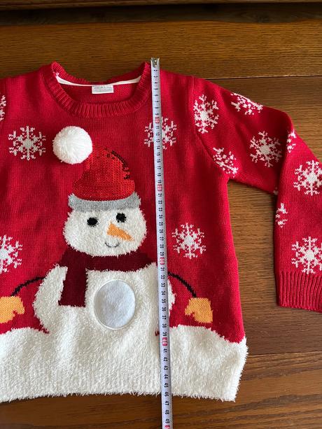 Vianočný pulóvrik so snehuliakom, f&f,122