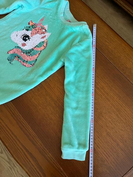 Teplá chlpatá mikina s jednorožcom premieňacím, kiki&koko,128