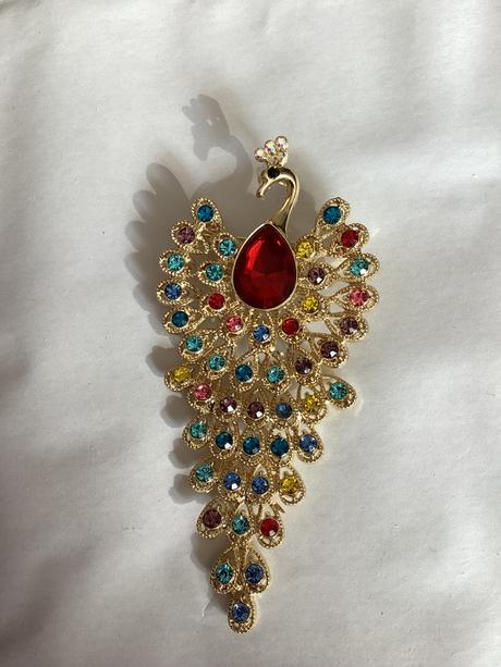 Nádherná brošňa - páv, 