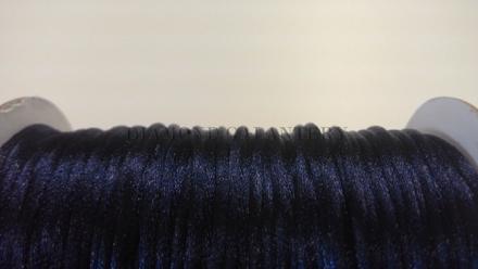 Saténová šnúrka 2,5 mm - tmavo modrá, 