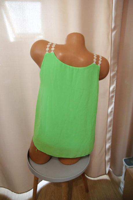 Neónovo zelený top, m, m