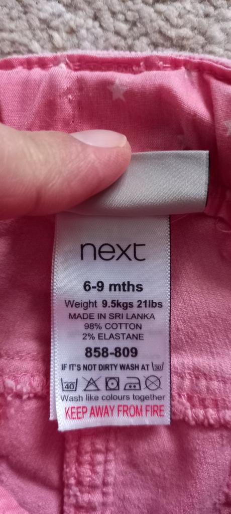 Menčestrové nohavice 74, next,74