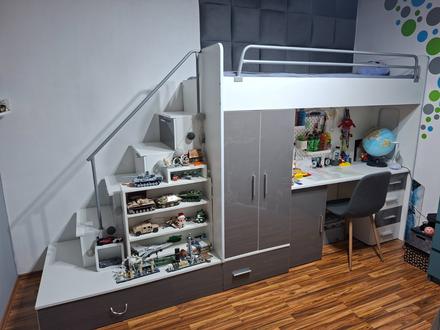 Multifunkčná poschodová posteľ, šírka (cm): 80,dĺžka (cm): 200