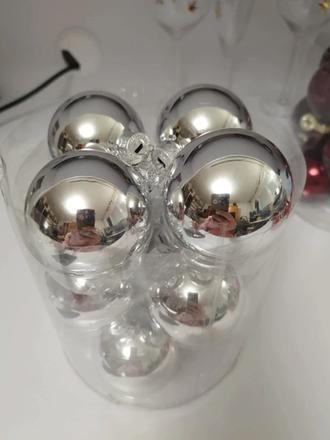 Vianočné gule 6cm sklo 12ks, 