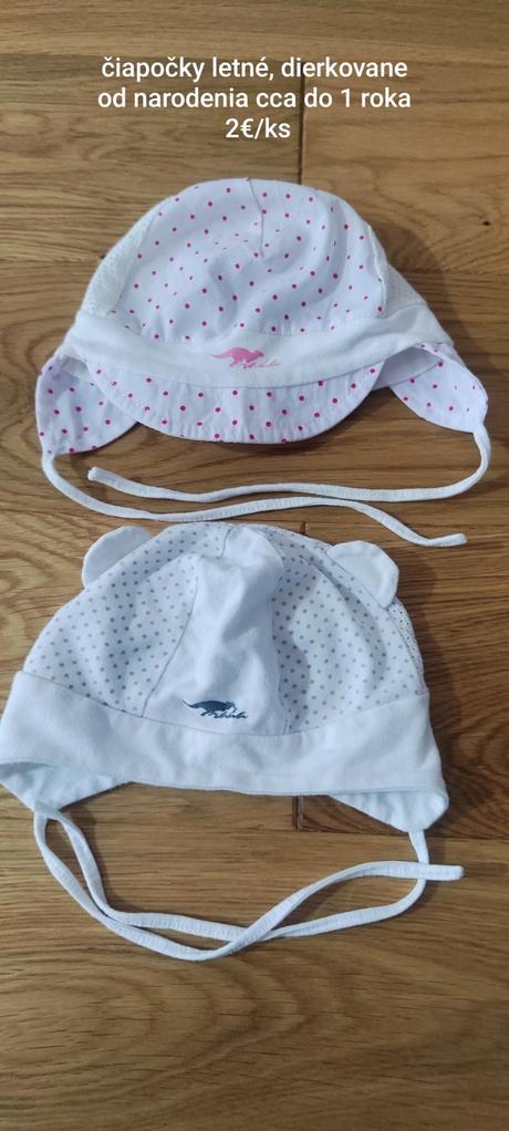 Čiapky  od narodenia po cca 1rok, rada