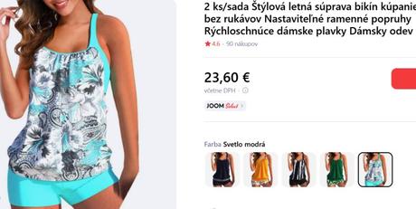 Tyrkysovo biele plavky/tankiny, v. 2xl, xxl