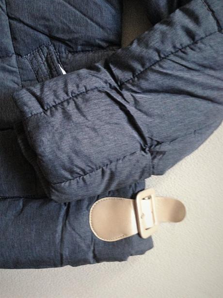 Luxusna grey zimna damska talianska bunda v.m a l, l / m