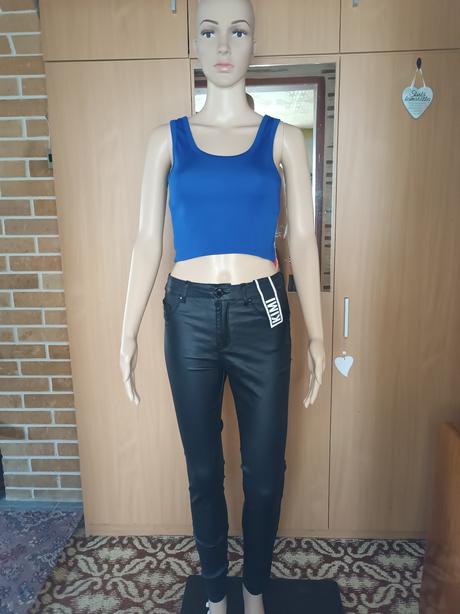 Nohavice s vysokým pásom, fishbone,s