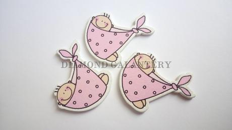 Drevený výlisok baby girl, 