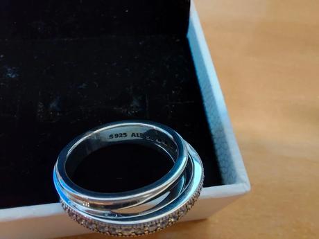 Nový,pandora, strieborný prsteň,925, velkosť 50, pandora