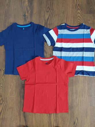 Tričká 3 ks - 110/116, lupilu,110