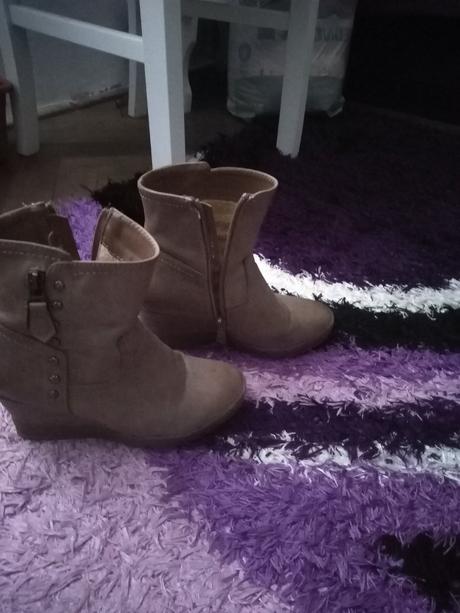 Topánky, čižmy na platforme, 36