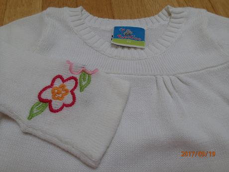 Vyšívaný svetrík 1x oblečený, topolino,86