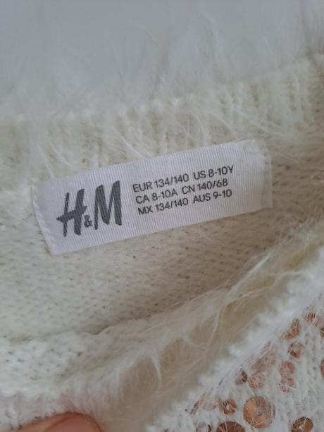 Teplý sveter s flitrami h&m, h&m,140