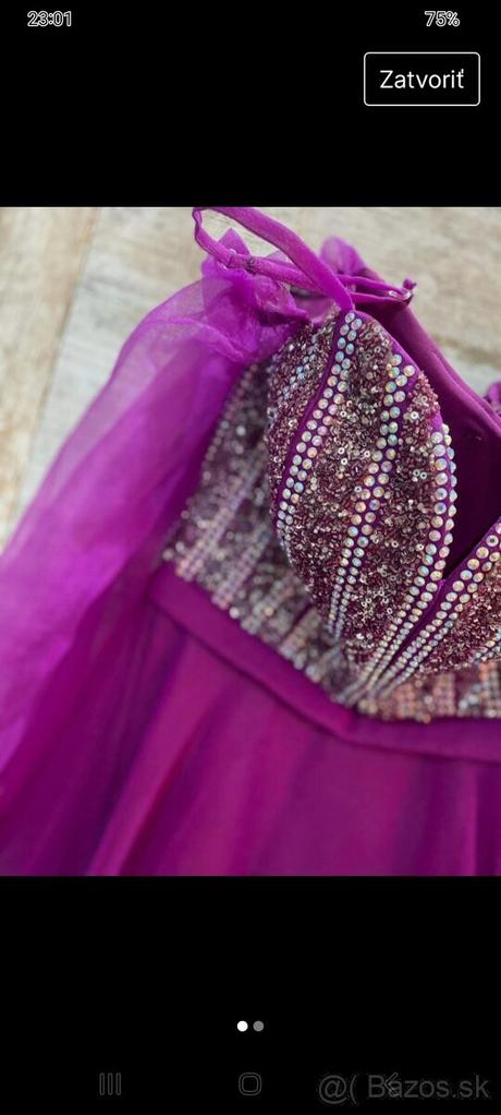 Spolocenske saty na ples, stuzkovu, s