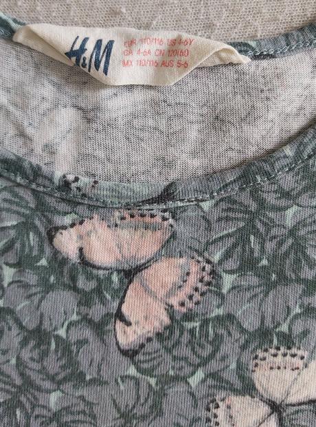 Šaty motýle a vážky h&m 110/116, h&m,110
