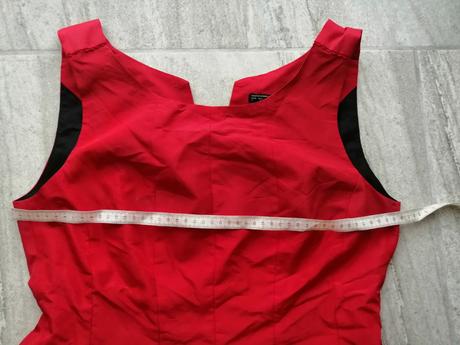 Červené taftové šaty zara,vm-l, zara,l