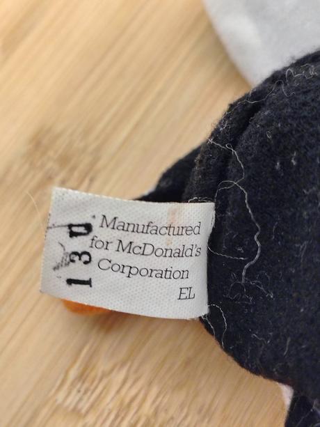 Retro plyšový tučniak waddle, mcdonald's, 10 cm, 