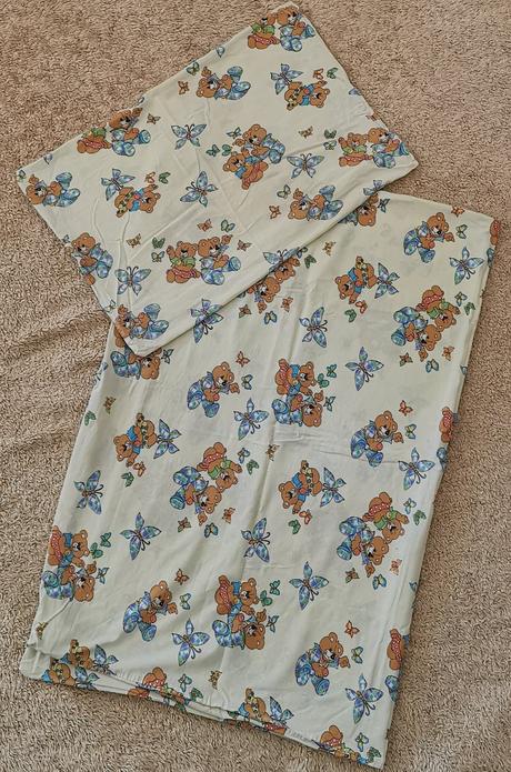 Detské obliečky +plachta/ mackovia a motýle, šírka (cm): 90,dĺžka (cm): 120