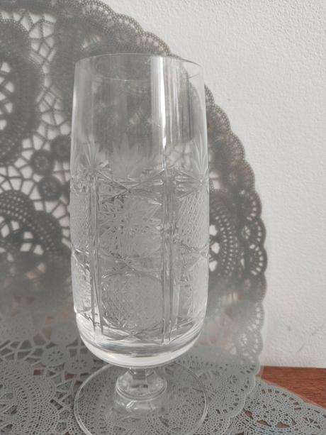 2 kusy pohár na nízkej stopke krištáľ, ponuky,