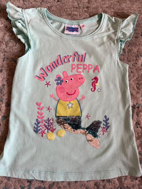 3x tričko s volánovým rukávom, 110