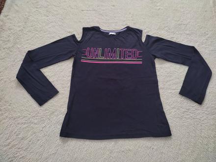 Bavlnené tričko s odhalenými rukavmi, 146