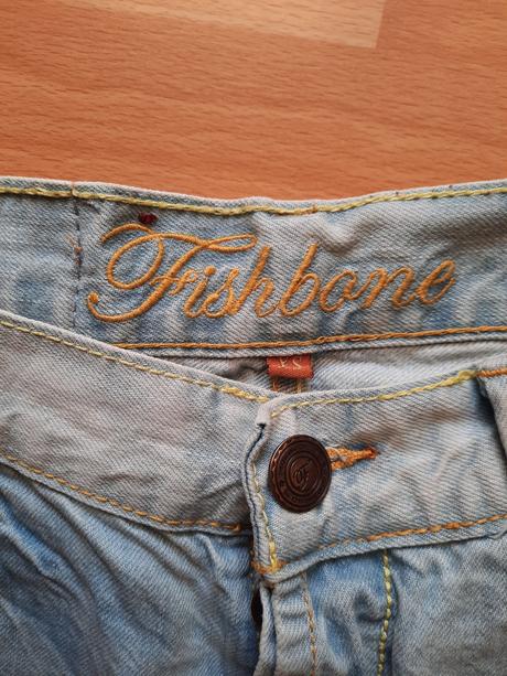 Dámske rifľové šortky, fishbone,xs